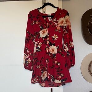 Sadie & Sage Red Floral Dress